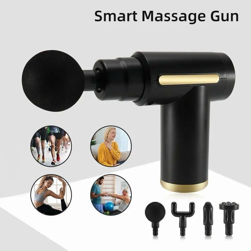 Massage Gun 5 In 1 Multifunctional Electric Full Body Massage Equipment Set - 6 Speeds With 4 Massage Heads For Deep Tissue Relief And Relaxation