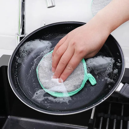 5pcs Dish Washing Sponge Double Side Scouring Pad Wipe Pot Pan Dish Washing Cleaning Brush Sponge Household Kitchen Tools