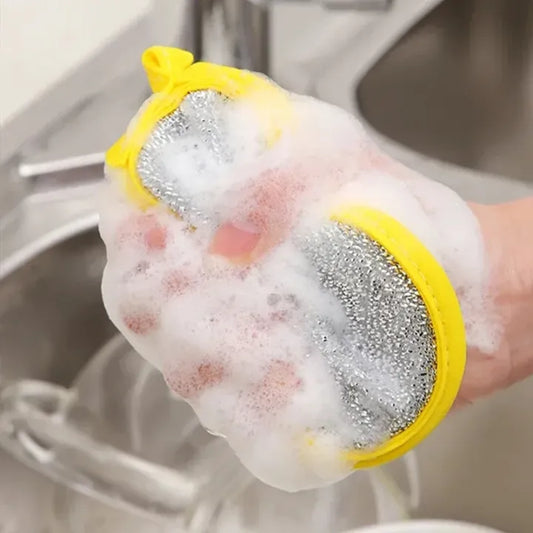 5pcs Dish Washing Sponge Double Side Scouring Pad Wipe Pot Pan Dish Washing Cleaning Brush Sponge Household Kitchen Tools