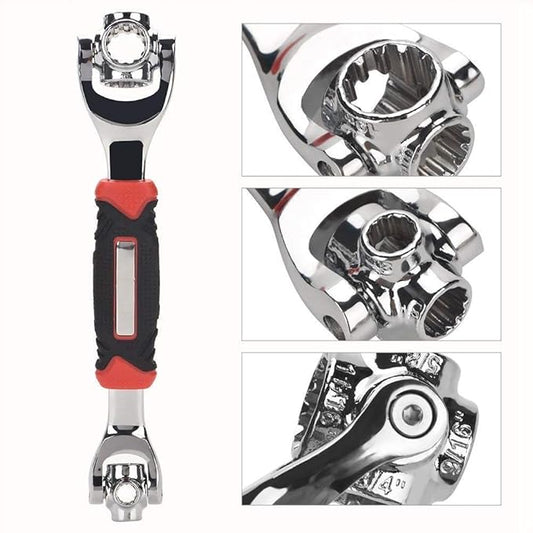 Universal Wrench 8 in 1 -Multifunction Socket Spanner Wrench Tool With 360 Degree Rotating Heads - Multipurpose Handy Ajustable tools for Auto Home Outdoors Indoors Works mors -durable and no slipping best stainless steel wrench