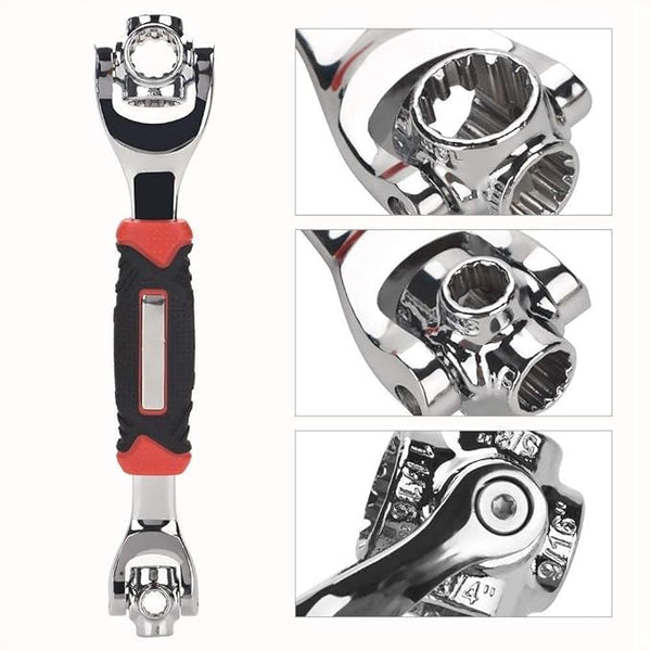 Universal Wrench 8 in 1 -Multifunction Socket Spanner Wrench Tool With 360 Degree Rotating Heads - Multipurpose Handy Ajustable tools for Auto Home Outdoors Indoors Works mors -durable and no slipping best stainless steel wrench