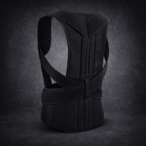Adjustable Back Support Belt | Posture Corrector | Spine & Shoulder Support Brace | Breathable Upper Back Support for Men & Women - Large