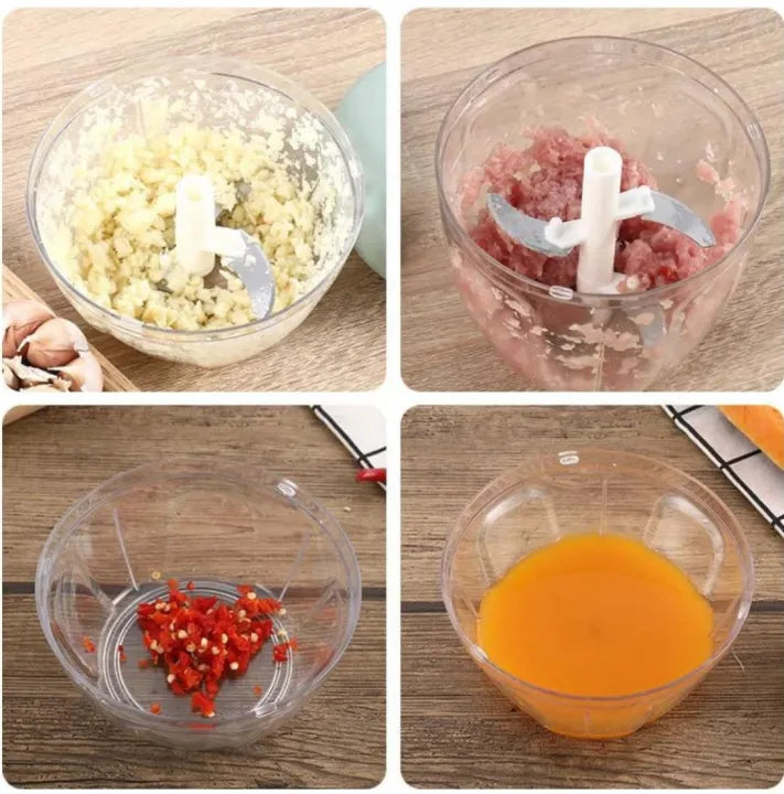 Manual Chopper / Speedy Chopper / Hand Chopper / Manual Chopper / Hand Cutter / Food Processor / 900ML with 5 Blades / 500ML with 3 Blades